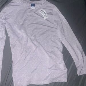 Old Navy Glittery Lavender Long Sleeve Top